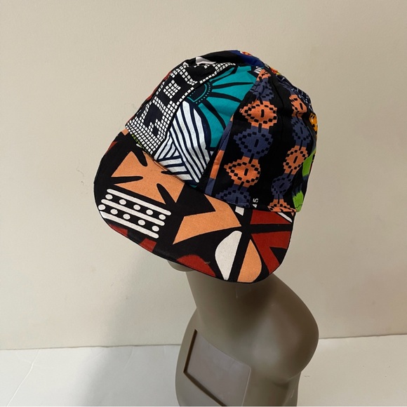 African Print Ankara Handmade Multicolor Bohemian Patchwork Baseball Cap - Picture 5 of 8